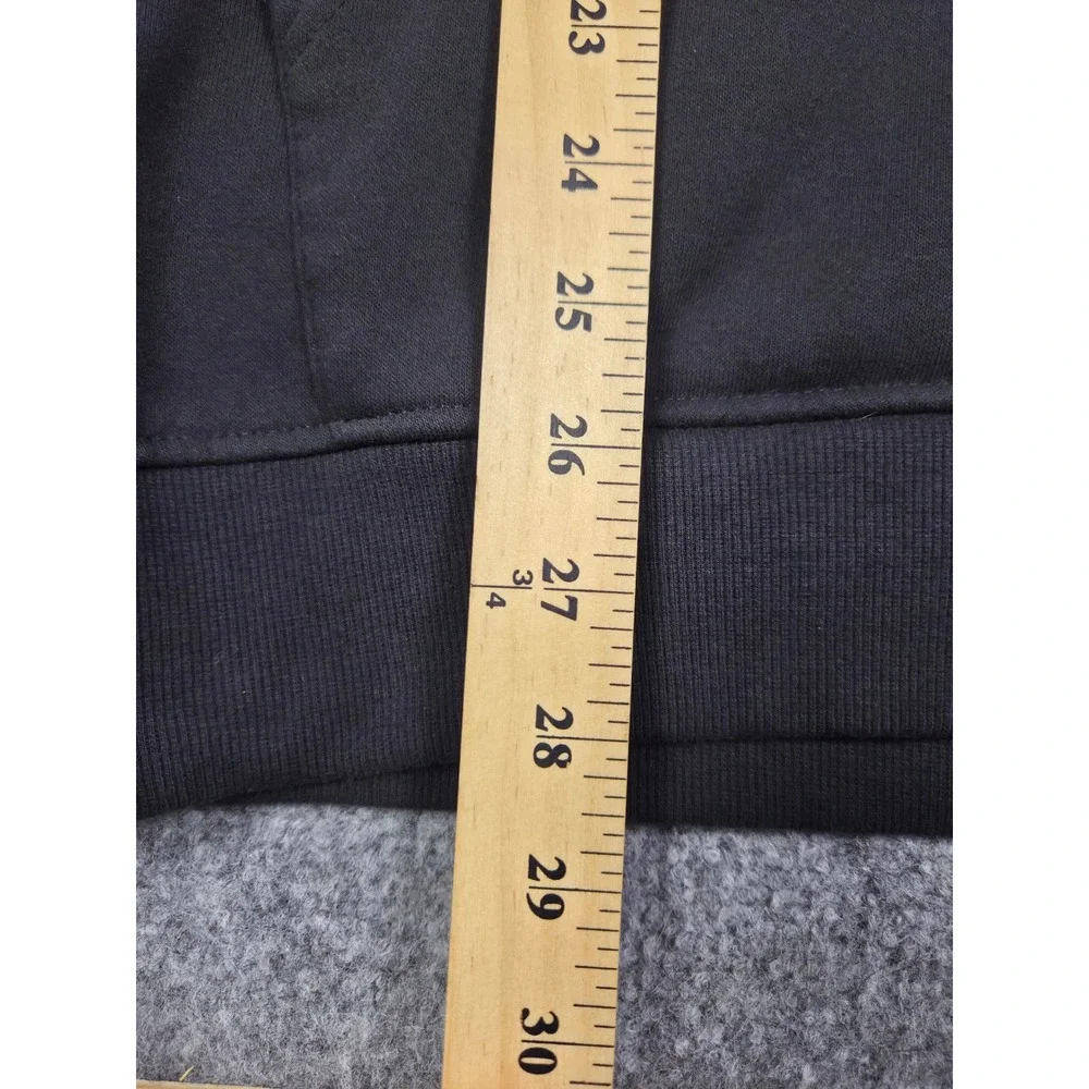 True Religion Hoodie Mens Medium Black Buddha Flocked Pullover Sweatshirt